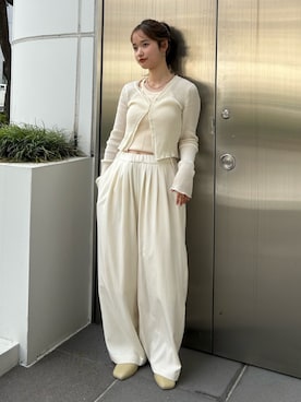 「Ungrid（アングリッド）のアイテム（シューズ）」を使った、小島菜緒さん（レディース・155cm）の春コーディネート