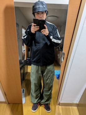 「アイテム（ハンチング/ベレー帽）」を使った、tarohan8さん（メンズ・172cm）の秋コーディネート