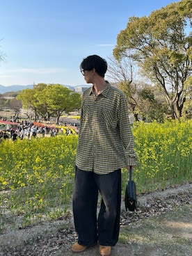 「gentle monster（ジェントルモンスター）のアイテム」を使った、こうしさん（メンズ・180cm）の春コーディネート