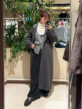 「アイテム（チェスターコート）」を使った、rdmanamiさん（レディース・160cm）の冬コーディネート