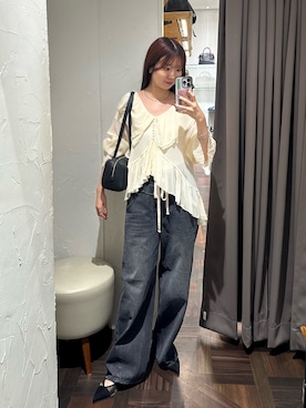 「RIVE DROITE（リヴドロワ）のアイテム（ショルダーバッグ）」を使った、rdmanamiさん（骨格ストレート・レディース・160cm）の秋コーディネート