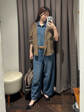 「アイテム（つなぎ/オールインワン）」を使った、rdmanamiさん（レディース・160cm）の秋コーディネート