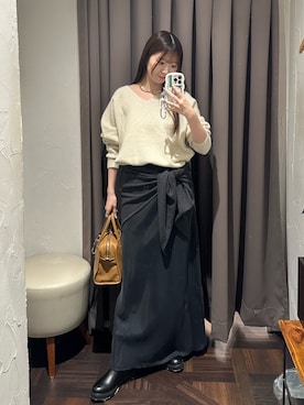 「アイテム（ストール/ショール）」を使った、rdmanamiさん（レディース・160cm）の秋コーディネート