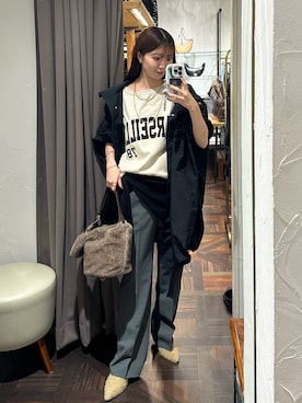 「RIVE DROITE（リヴドロワ）のアイテム（スウェット）」を使った、rdmanamiさん（骨格ストレート・レディース・160cm）の秋コーディネート