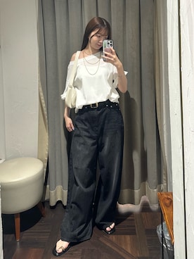 「アイテム（ベルト）」を使った、rdmanamiさん（レディース・160cm）の夏コーディネート