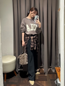 「RIVE DROITE（リヴドロワ）のアイテム（スウェット）」を使った、rdmanamiさん（骨格ストレート・レディース・160cm）の秋コーディネート