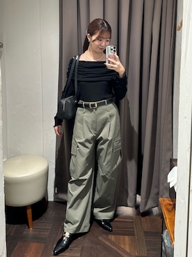 「アイテム（カーゴパンツ）」を使った、rdmanamiさん（レディース・160cm）の秋コーディネート