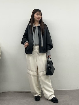 「アイテム（バングル/リストバンド）」を使った、rdmanamiさん（レディース・160cm）の秋コーディネート