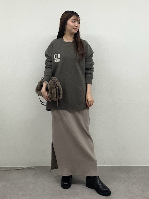 全骨格細見え】NEW2WAYロングリブワンピース（ワンピース）｜RIVE