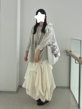 「VANNIE U（ヴァニーユー）のアイテム」を使った、kaede.さん（レディース・170cm）の春コーディネート