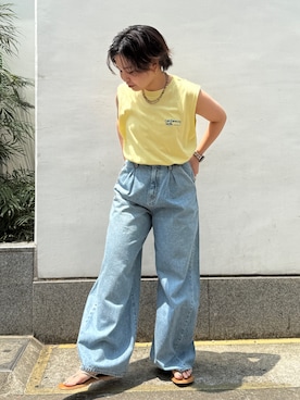「Ungrid（アングリッド）のアイテム」を使った、瑞慶覧佑圭さん（骨格ストレート・レディース・152cm）の夏コーディネート