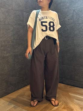 「Ungrid（アングリッド）のアイテム（ファッション雑貨）」を使った、瑞慶覧佑圭さん（レディース・152cm）の夏コーディネート