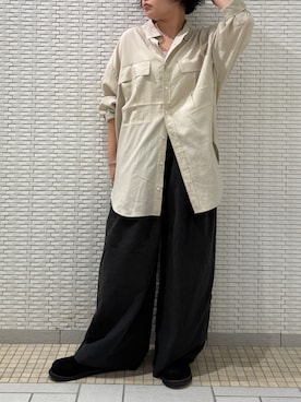 「Ungrid（アングリッド）のアイテム（シャツ/ブラウス）」を使った、瑞慶覧佑圭さん（レディース・152cm）の秋コーディネート