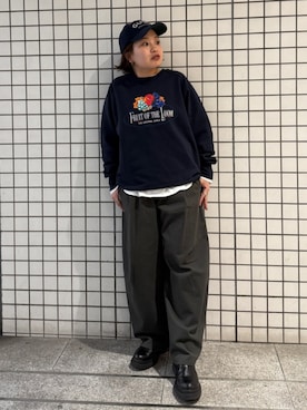 瑞慶覧佑圭さん（レディース・152cm）の冬コーディネート