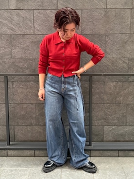 「Ungrid（アングリッド）のアイテム（カーディガン/ボレロ）」を使った、瑞慶覧佑圭さん（レディース・152cm）の秋コーディネート