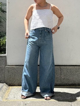 「152cm」｜瑞慶覧佑圭さん（レディース・152cm）の夏コーディネート
