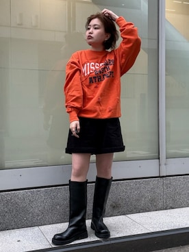 瑞慶覧佑圭さん（レディース・152cm）の冬コーディネート