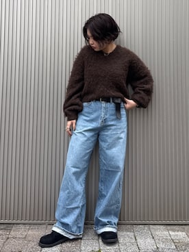 「アイテム（スリッポン）」を使った、瑞慶覧佑圭さん（レディース・152cm）の秋コーディネート