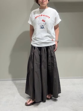 「Ungrid（アングリッド）のアイテム（スカート）」を使った、瑞慶覧佑圭さん（レディース・152cm）の夏コーディネート