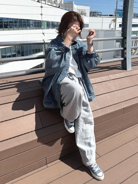 「Ungrid（アングリッド）のアイテム（ジャケット/アウター）」を使った、瑞慶覧佑圭さん（レディース・152cm）の春コーディネート