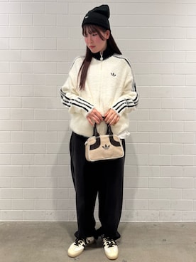 「adidas originals」｜「アイテム（ニットキャップ/ビーニー）」を使った、YTさん（レディース・163cm）の秋コーディネート