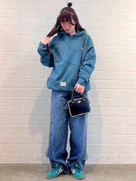 「アイテム（パーカー、グリーン系）」を使った、YTさん（レディース・163cm）の秋コーディネート