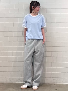 「adidas（アディダス）のサンバ ジェーン シューズ / Samba Jane Shoes メリージェーンスニーカー / アディダスオリジナルス adidas Originals（スニーカー、ホワイト系）」を使った、YTさん（レディース・163cm）の夏コーディネート