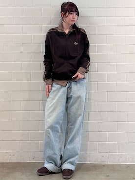 「adidas（アディダス）のサンバOG / SAMBA OG / アディダスオリジナルス adidas Originals（スニーカー、ブラウン系）」を使った、YTさん（レディース・163cm）の夏コーディネート
