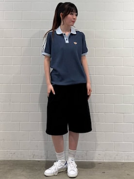 「adidas（アディダス）のスタンスミス 80s / Stan Smith 80s / アディダスオリジナルス adidas Originals（スニーカー、ホワイト系）」を使った、YTさん（レディース・163cm）の夏コーディネート