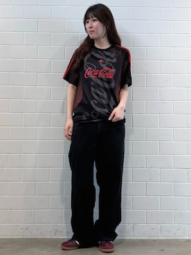 「adidas（アディダス）のサンバ OG / Samba OG / スニーカー アディダスオリジナルス adidas Originals（スニーカー、レッド系）」を使った、YTさん（レディース・163cm）の夏コーディネート