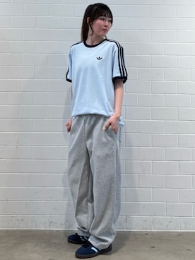 「adidas（アディダス）のハンドボール [Handball Spezial Shoes] アディダスオリジナルス adidas Originals スニーカー（スニーカー、ブルー系）」を使った、YTさん（レディース・163cm）の夏コーディネート