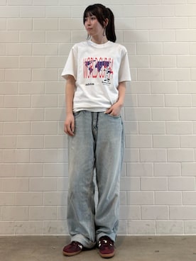 「adidas（アディダス）のサンバ OG / Samba OG / スニーカー アディダスオリジナルス adidas Originals（スニーカー、レッド系）」を使った、YTさん（レディース・163cm）の春コーディネート
