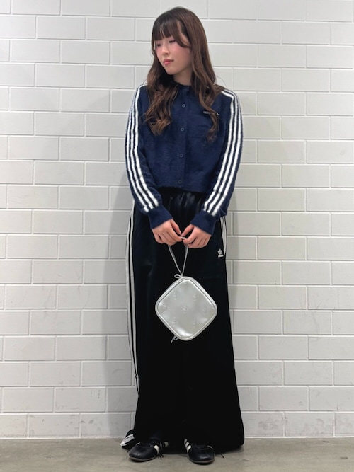 adidas サテンワイドレッグ レディース サテン ワイドレッグ トラックパンツ カレッジ