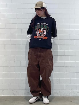 「adidas(アディダス)のアイテム(キャップ)」を使った、YTさん(レディース・163cm)の秋コーディネート