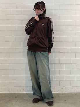 「adidas（アディダス）のハンドボール スペツィアル ローファー / HANDBALL SPEZIAL LOAFER / アディダスオリジナルス adidas Originals ローファースニーカー（スニーカー、ブラウン系）」を使った、YTさん（レディース・163cm）の春コーディネート