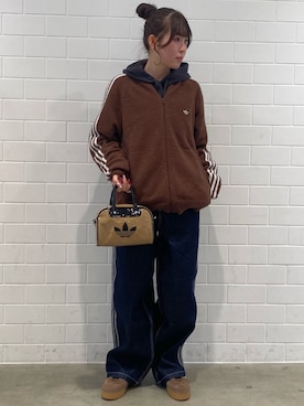 「アイテム（ジャージ）」を使った、YTさん（レディース・163cm）の冬コーディネート