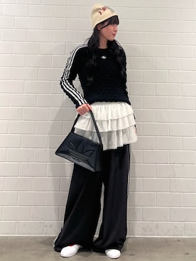 「スタンスミス」｜YTさん（レディース・163cm）の冬コーディネート