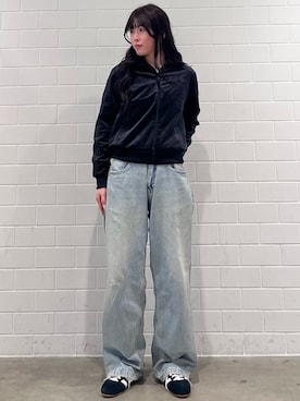 「アイテム（ジャージ）」を使った、YTさん（レディース・163cm）の冬コーディネート