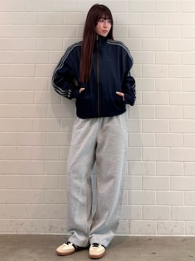 「adidas（アディダス）のアイテム（ジャージ）」を使った、YTさん（レディース・163cm）の秋コーディネート