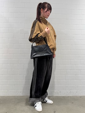 「アイテム（ジャージ）」を使った、YTさん（レディース・163cm）の秋コーディネート