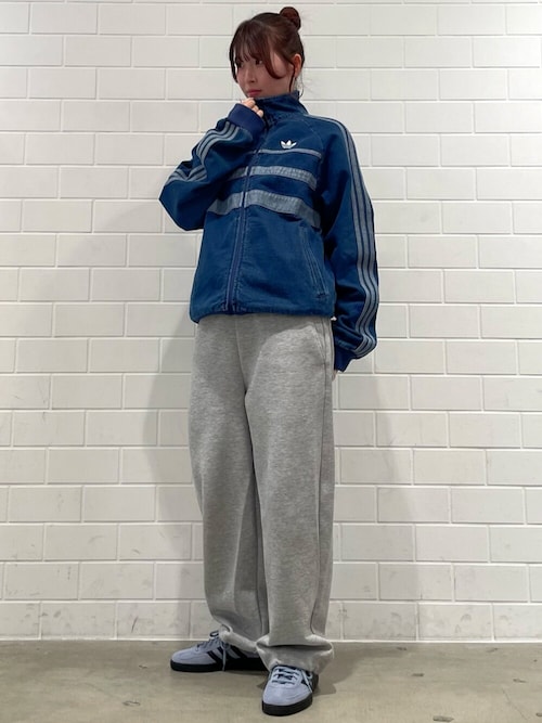 adidas アディカラー ファーストブルー デニム トラックトップ