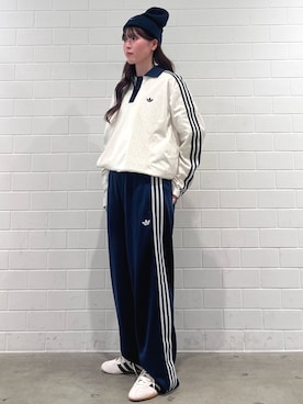 「adidas originals」｜「アイテム（ニットキャップ/ビーニー）」を使った、YTさん（レディース・163cm）の冬コーディネート