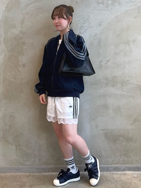 「アディダス」｜YTさん（レディース・163cm）の夏コーディネート