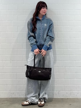 「adidas(アディダス)のアイテム(スウェットパンツ)」を使った、YTさん(レディース・163cm)の秋コーディネート