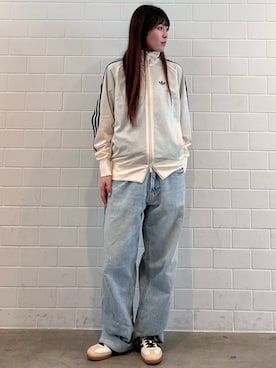 「adidas（アディダス）のサンバ OG / Samba OG / スニーカー アディダスオリジナルス adidas Originals（スニーカー、ベージュ系）」を使った、YTさん（レディース・163cm）の夏コーディネート
