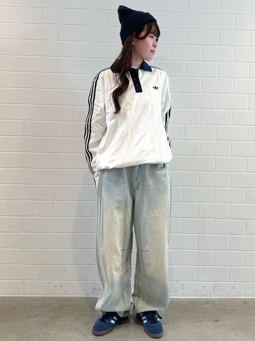 Adilenium シーズン 3 バナナフィット ウォッシュドデニムパンツ