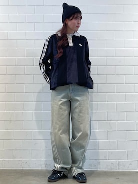 「adidas originals」｜「アイテム（ニットキャップ/ビーニー）」を使った、YTさん（レディース・163cm）の冬コーディネート