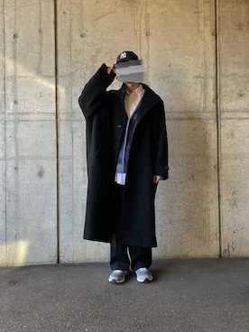「stein（シュタイン）のアイテム（スラックス）」を使った、shin03270327さん（メンズ・169cm）の冬コーディネート
