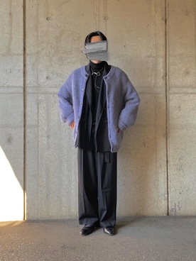 「stein（シュタイン）のアイテム（スラックス）」を使った、shin03270327さん（メンズ・169cm）の冬コーディネート