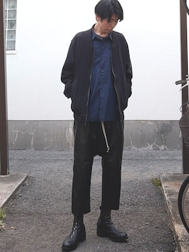 「アイテム（ブルゾン）」を使った、mumuchan827さん（メンズ・180cm・30代）の秋コーディネート